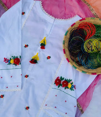 Chand sa safayd hand embroidered jora