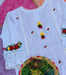 Chand sa safayd hand embroidered jora