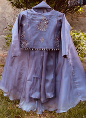 Sheesha Silk Lehnga with cut dana cholli