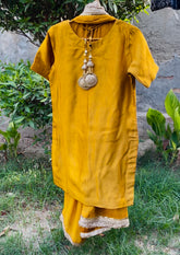 Mayeon - Haldi Farshi suit with Embellished Shfoon Dubatta