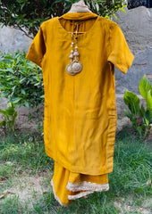 Mayeon - Haldi Farshi suit with Embellished Shfoon Dubatta